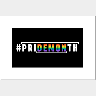 PriDEMONth Support LGBT Pride Month Posters and Art